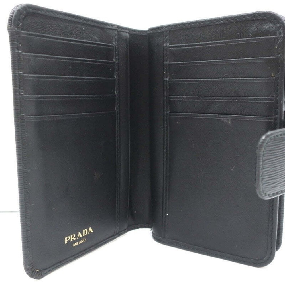 Prada Saffiano Leather Wallet Black - Picture 10 of 12